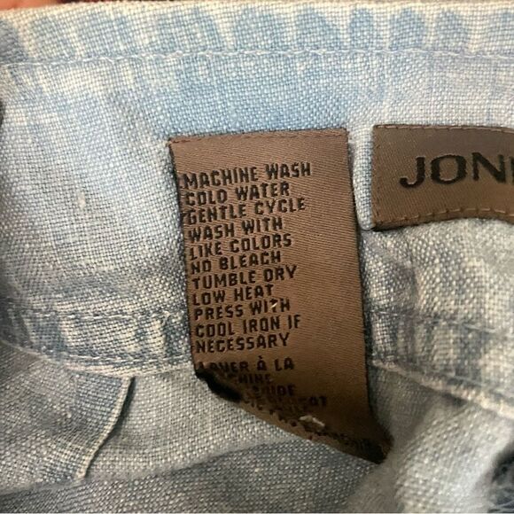 Vintage Jones Jeans Y2K Linen Denim Mini Skirt Size 14 - Picture 7 of 8